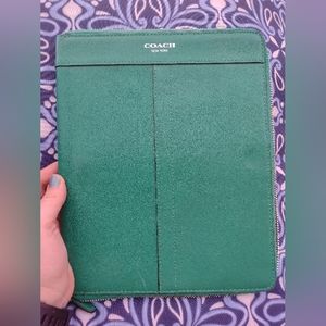 Coach legacy ipad case green